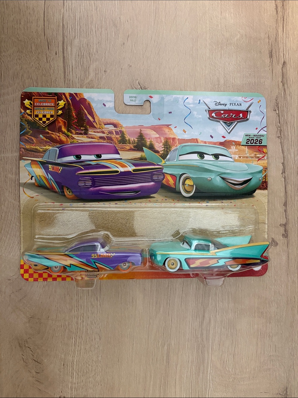 Pixar Cars Diecasts | Race to Celebrate Car Pack: Flo & Ramone (2026)